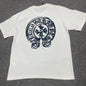 Chrome Hearts Distressed Horseshoe Cross T-Shirt | White Gothic Graphic Tee Wholesale