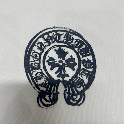 Chrome Hearts Distressed Horseshoe Cross T-Shirt | White Gothic Graphic Tee Wholesale