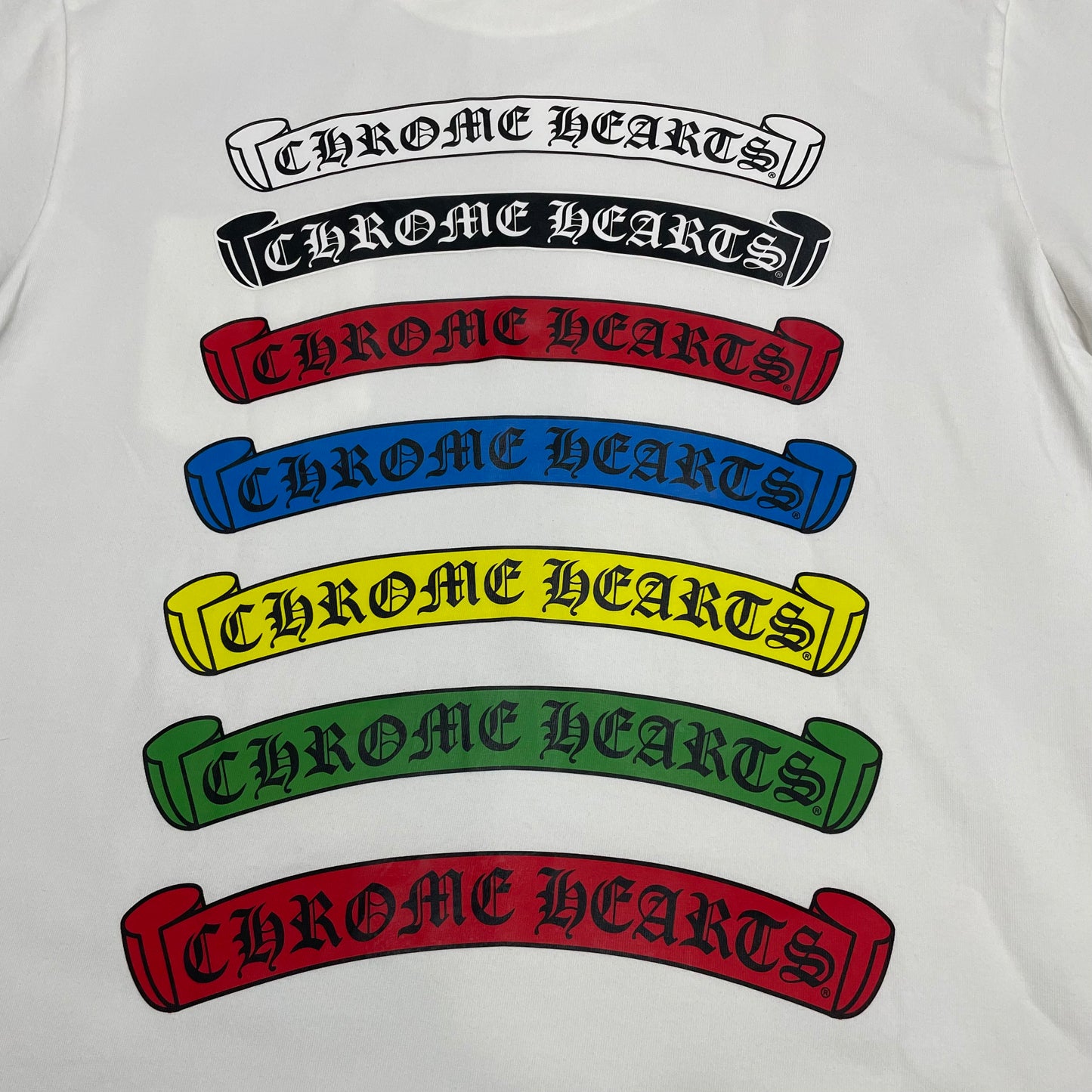 Chrome Hearts Multi Color Scroll Logo Pocket T-Shirt | Graphic Streetwear Tee Wholesale