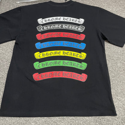 Chrome Hearts Multi Color Scroll Logo Pocket T-Shirt | Graphic Streetwear Tee Wholesale