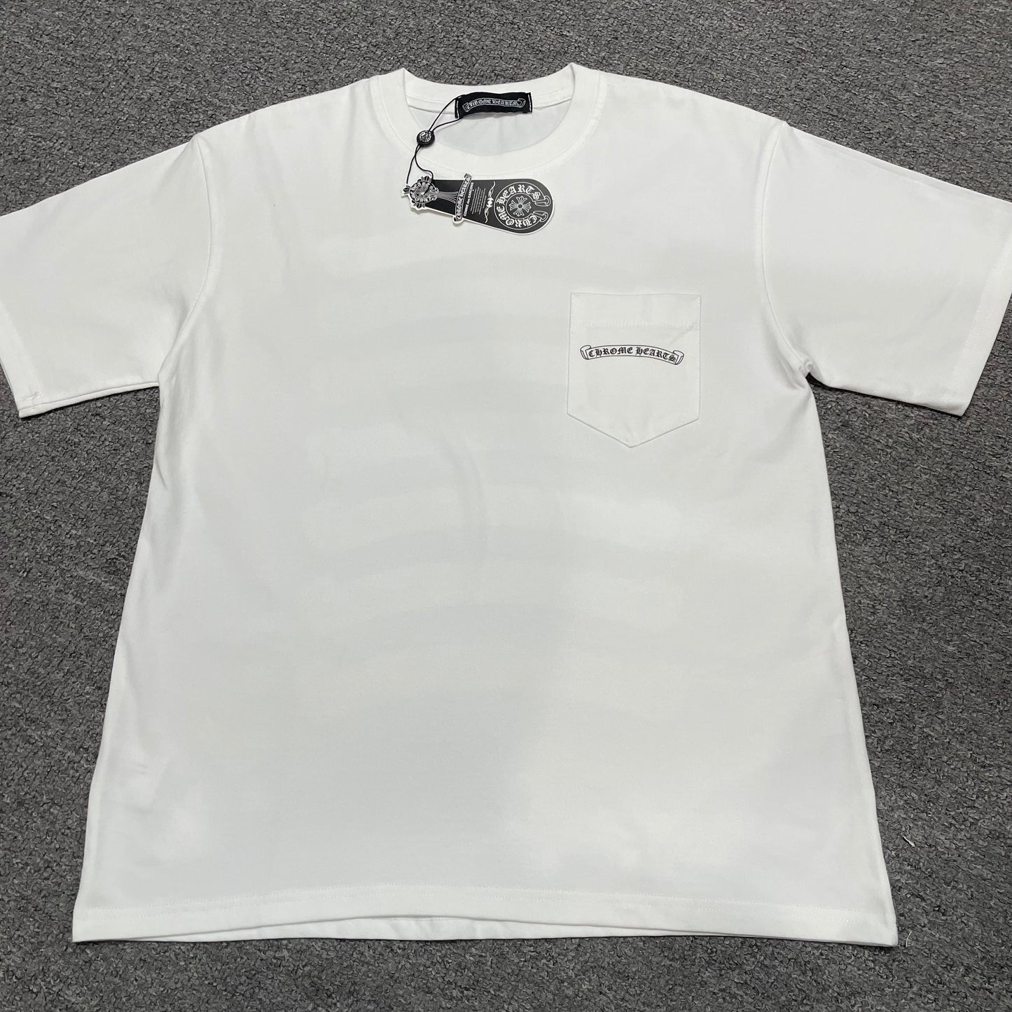 Chrome Hearts Multi Color Scroll Logo Pocket T-Shirt | Graphic Streetwear Tee Wholesale