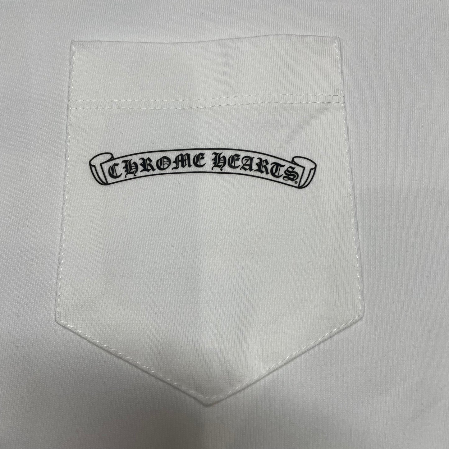Chrome Hearts Multi Color Scroll Logo Pocket T-Shirt | Graphic Streetwear Tee Wholesale