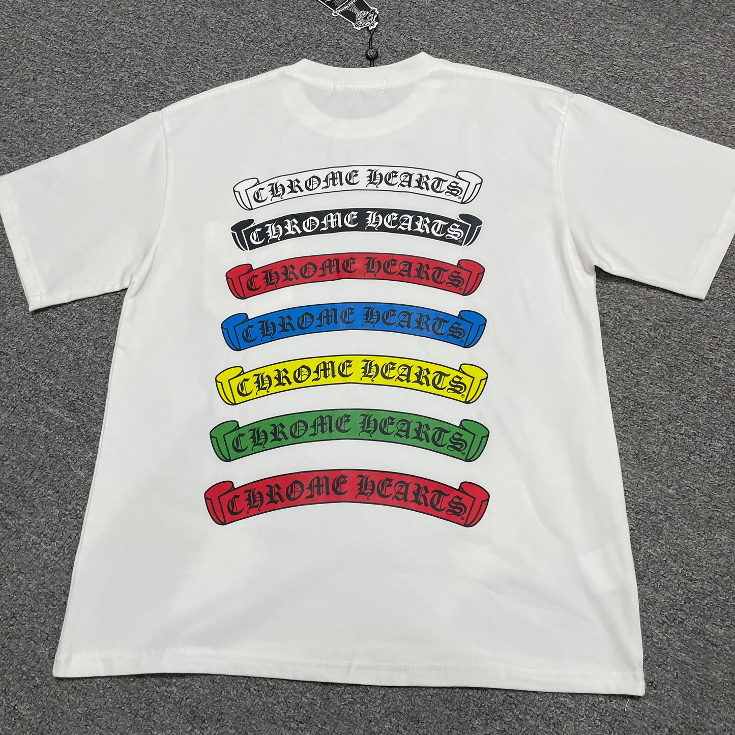 Chrome Hearts Multi Color Scroll Logo Pocket T-Shirt | Graphic Streetwear Tee Wholesale
