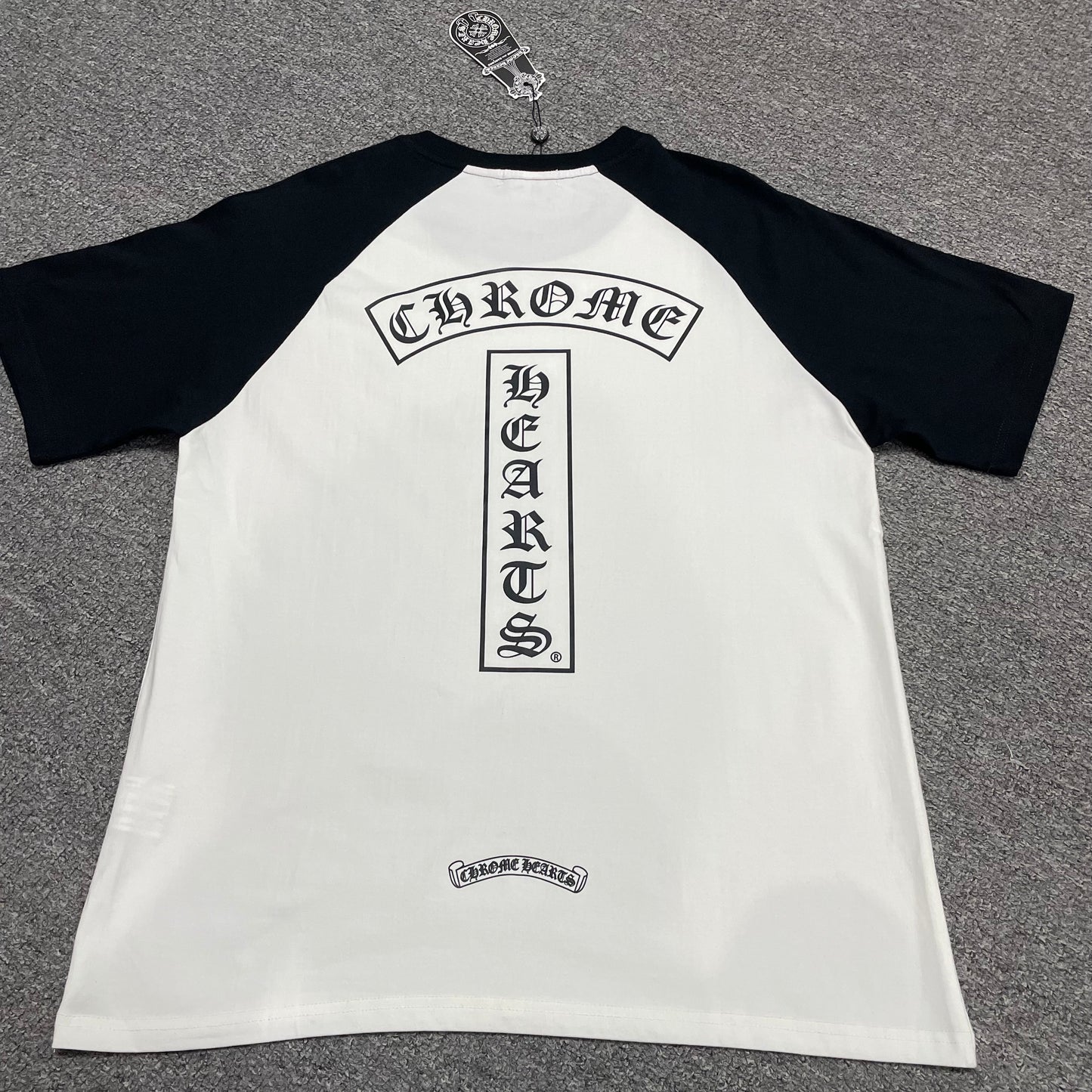 Chrome Hearts Raglan Baseball T-Shirt | Vertical Logo Graphic Tee Wholesale