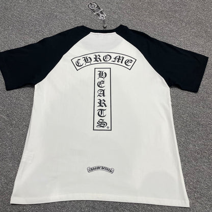 Chrome Hearts Raglan Baseball T-Shirt | Vertical Logo Graphic Tee Wholesale