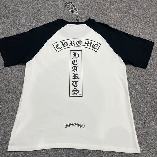 Chrome Hearts Raglan Baseball T-Shirt | Vertical Logo Graphic Tee Wholesale