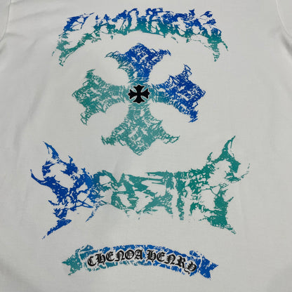 Chrome Hearts Distressed Cross Graphic T-Shirt | Gradient Cross Streetwear Tee Wholesale