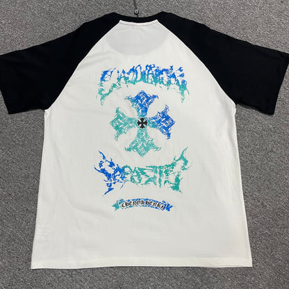 Chrome Hearts Distressed Cross Graphic T-Shirt | Gradient Cross Streetwear Tee Wholesale