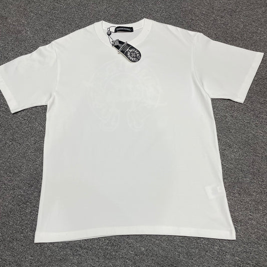 Chrome Hearts Blue Graffiti Cross T-Shirt | Paint Splash Gothic Tee Wholesale