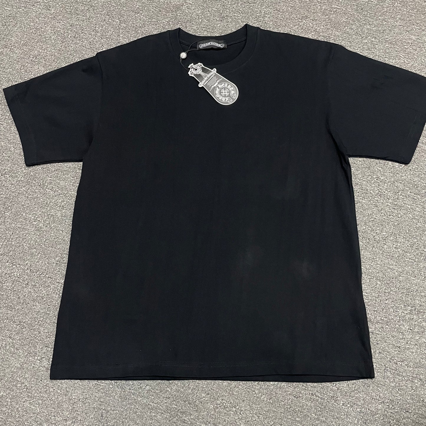 Chrome Hearts Blue Graffiti Cross T-Shirt | Paint Splash Gothic Tee Wholesale