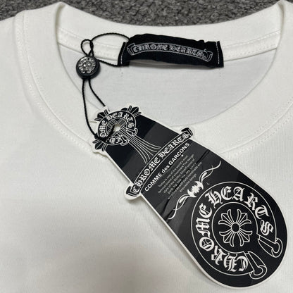 Chrome Hearts Blue Graffiti Cross T-Shirt | Paint Splash Gothic Tee Wholesale