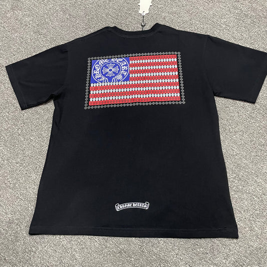 Chrome Hearts American Flag Pocket T-Shirt | Black & White Graphic Tee