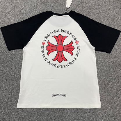 Chrome Hearts Made in Hollywood Red Cross Raglan T-Shirt