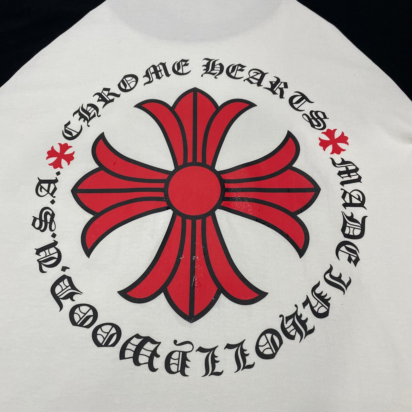 Chrome Hearts Made in Hollywood Red Cross Raglan T-Shirt