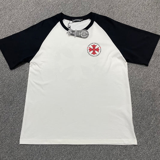 Chrome Hearts Made in Hollywood Red Cross Raglan T-Shirt