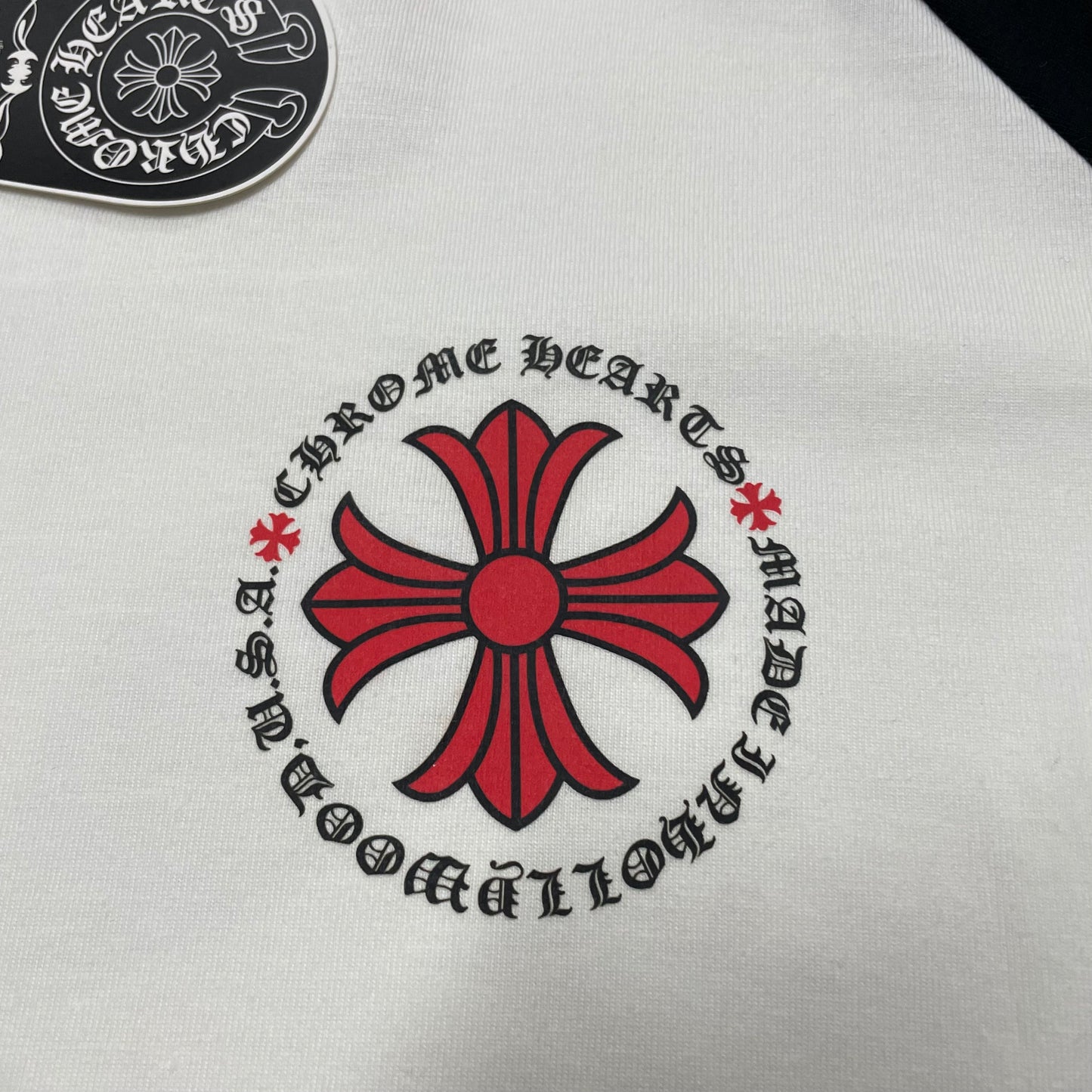 Chrome Hearts Made in Hollywood Red Cross Raglan T-Shirt