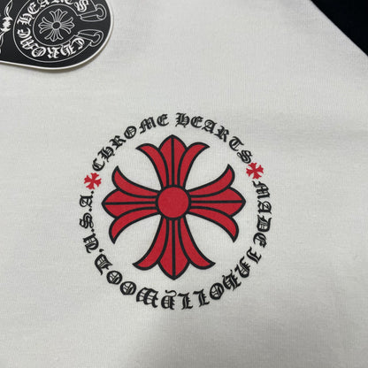 Chrome Hearts Made in Hollywood Red Cross Raglan T-Shirt