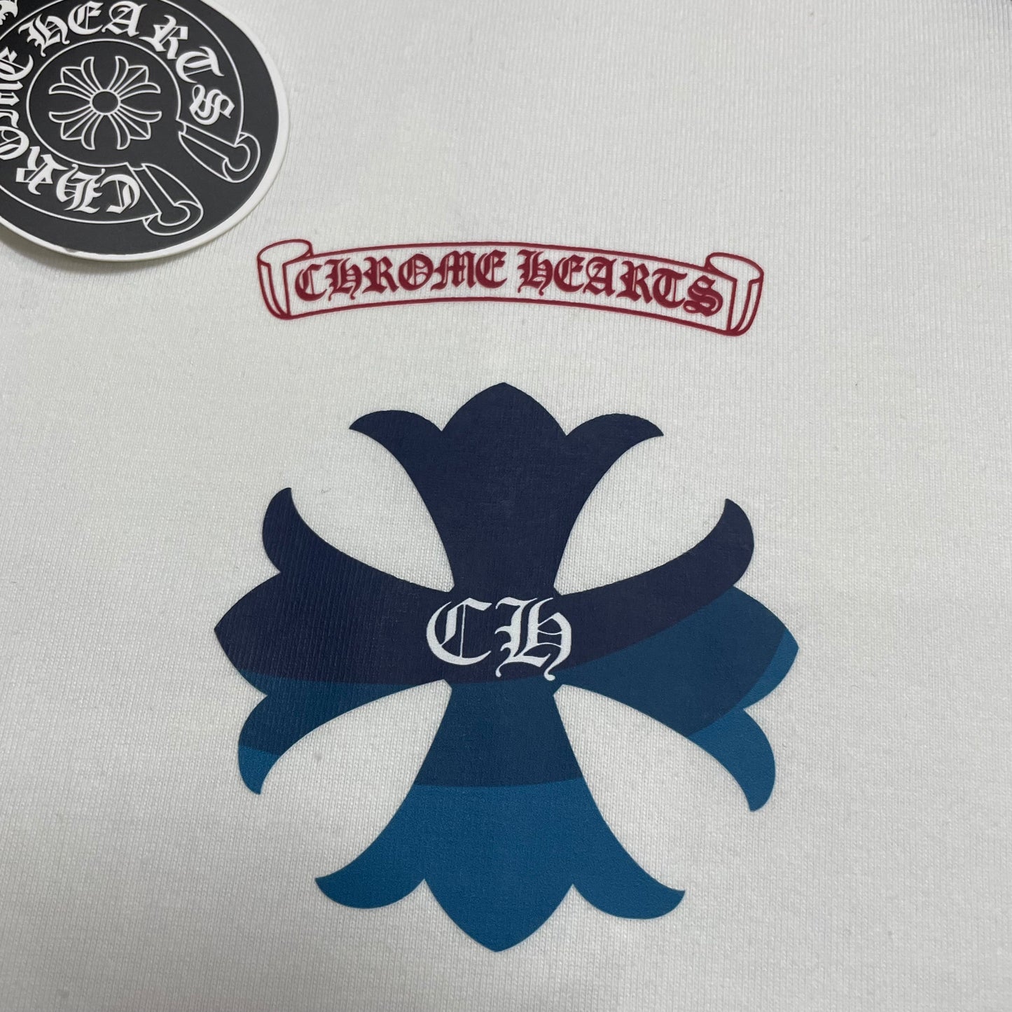 Chrome Hearts Harajuku Blue Cross Raglan T-Shirt