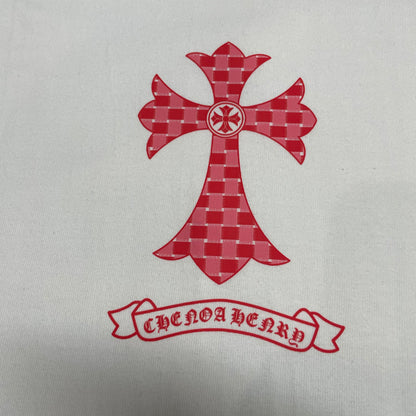Chrome Hearts Red Plaid Cross Raglan T-Shirt