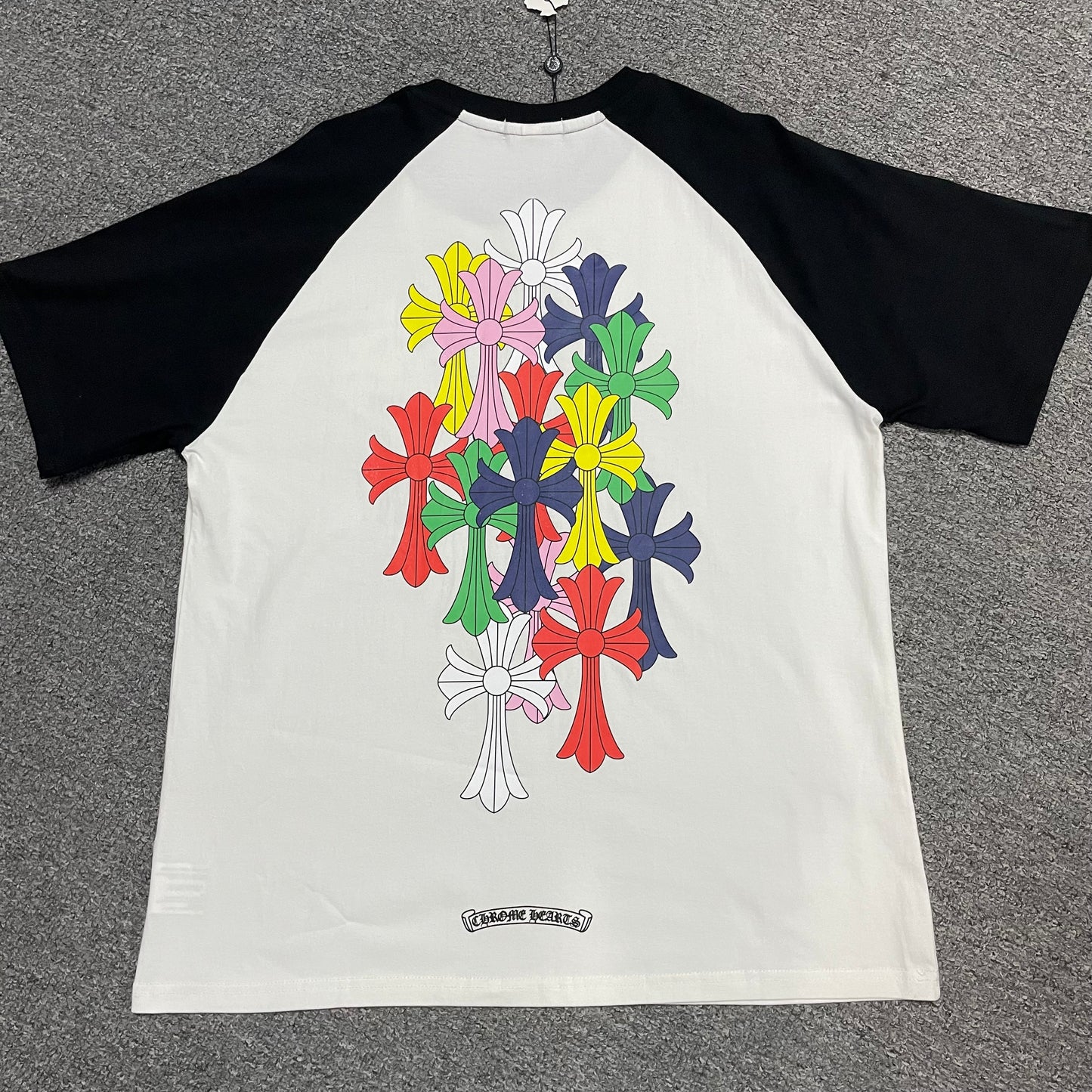 Chrome Hearts Multicolor Floral Cross Raglan T-Shirt