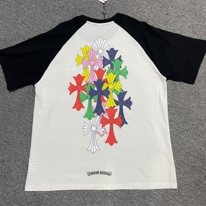 Chrome Hearts Multicolor Floral Cross Raglan T-Shirt