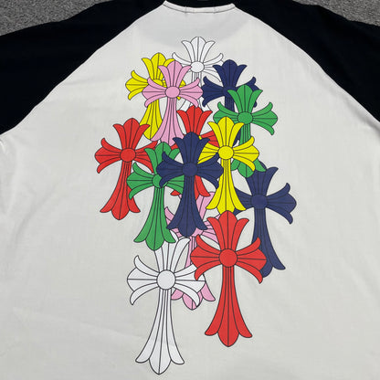 Chrome Hearts Multicolor Floral Cross Raglan T-Shirt