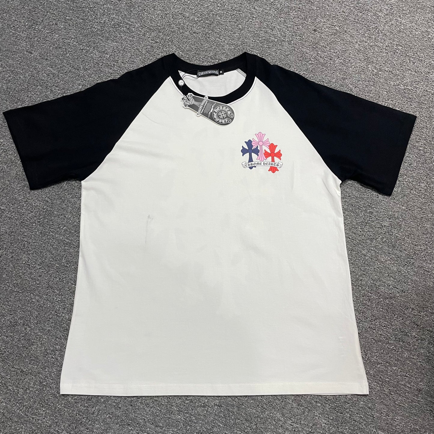 Chrome Hearts Multicolor Floral Cross Raglan T-Shirt