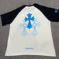 Chrome Hearts Blue Triple Cross Raglan T-Shirt