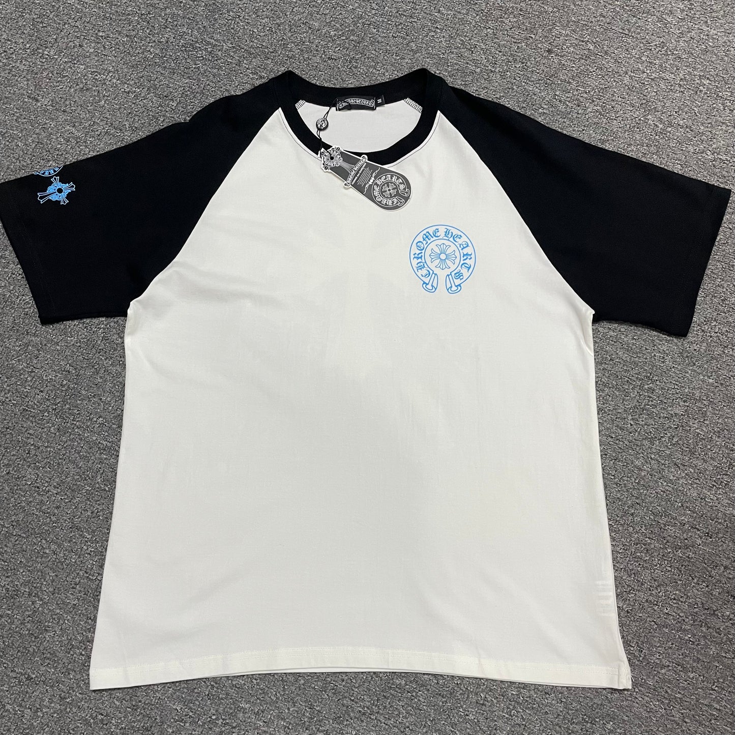 Chrome Hearts Blue Triple Cross Raglan T-Shirt