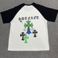 Chrome Hearts Green Blue Cross Raglan T-Shirt