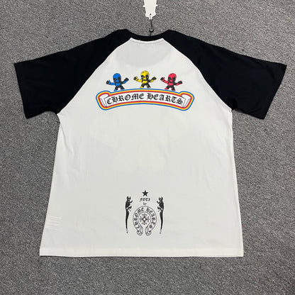 Chrome Hearts Foti Skull Crossbones Raglan T-Shirt