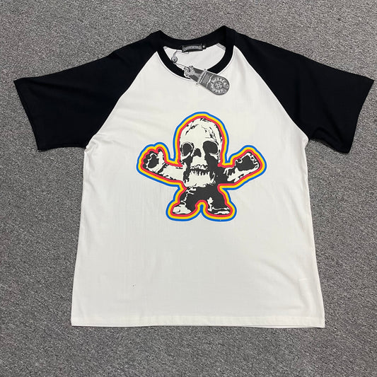 Chrome Hearts Foti Skull Crossbones Raglan T-Shirt