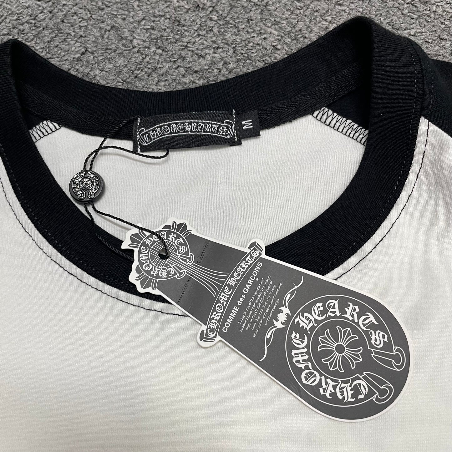 Chrome Hearts Foti Skull Crossbones Raglan T-Shirt