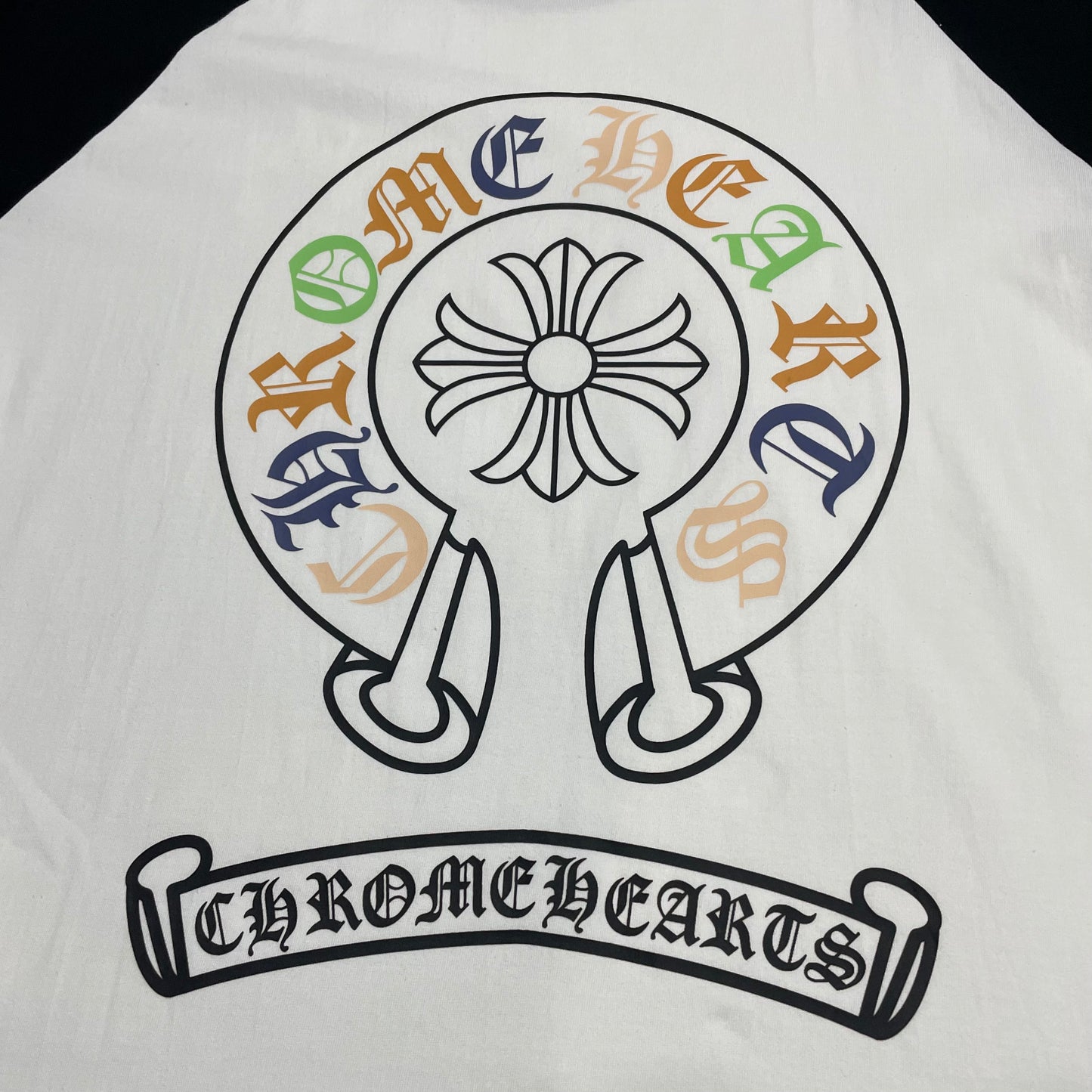 Chrome Hearts Multicolor Horseshoe Raglan T-Shirt