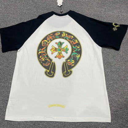 Chrome Hearts Floral Horseshoe Raglan T-Shirt
