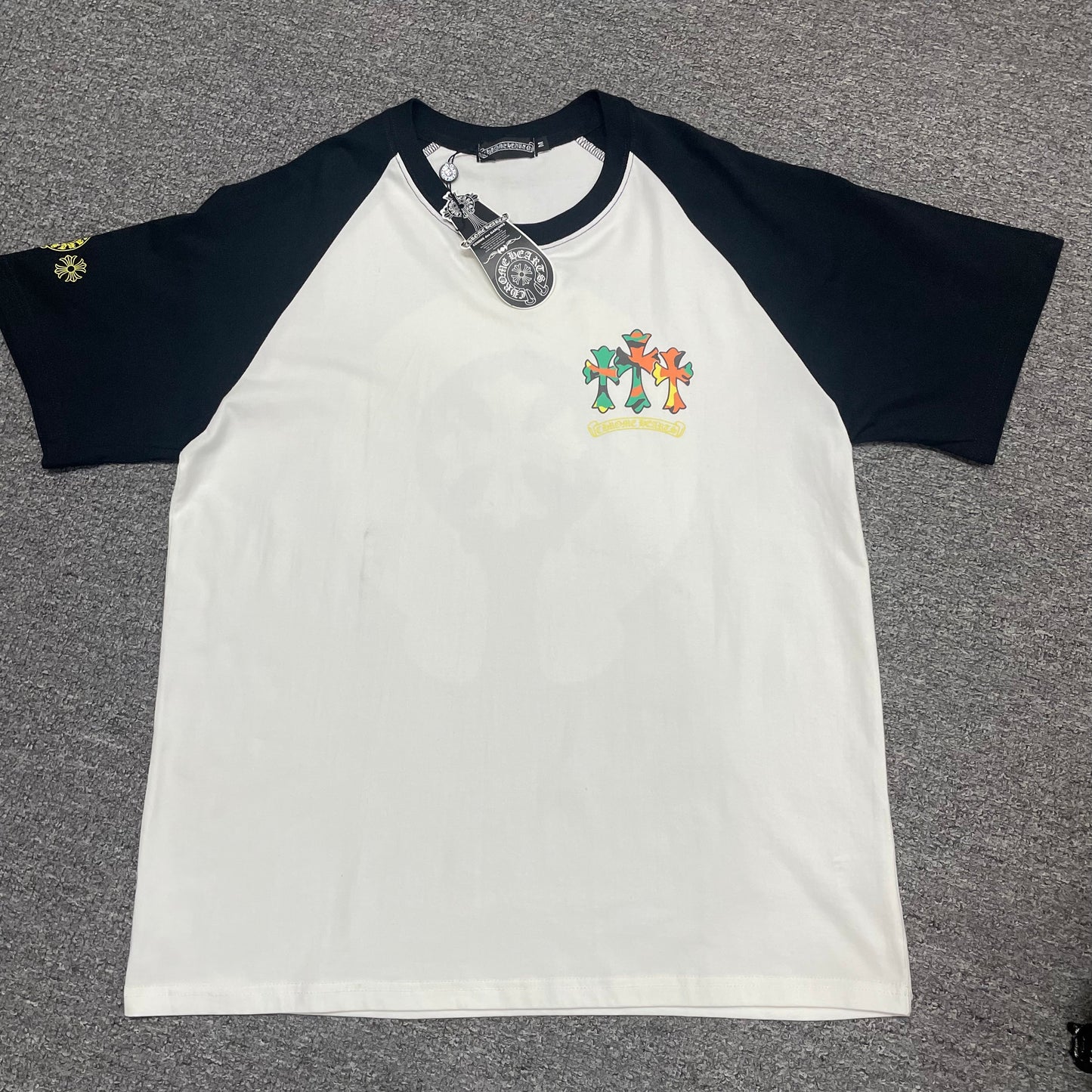 Chrome Hearts Floral Horseshoe Raglan T-Shirt