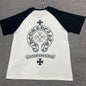 Chrome Hearts Black Horseshoe Raglan T-Shirt