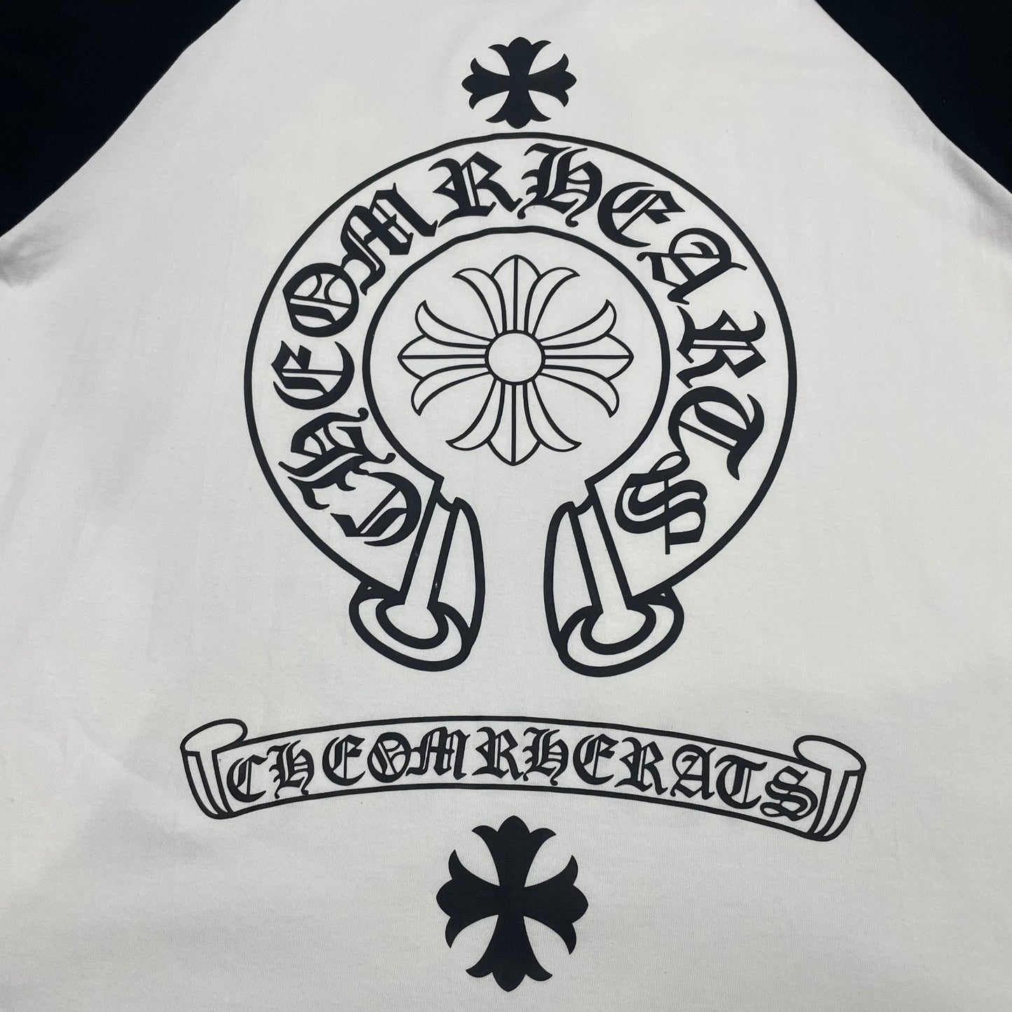 Chrome Hearts Black Horseshoe Raglan T-Shirt