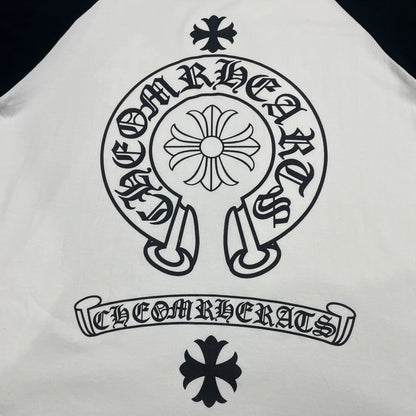 Chrome Hearts Black Horseshoe Raglan T-Shirt