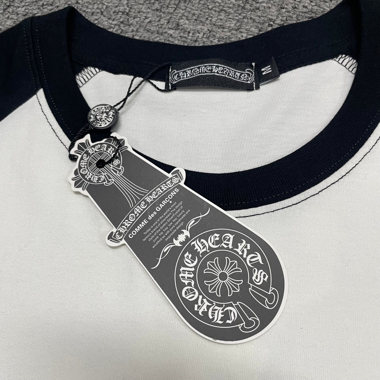 Chrome Hearts Black Horseshoe Raglan T-Shirt