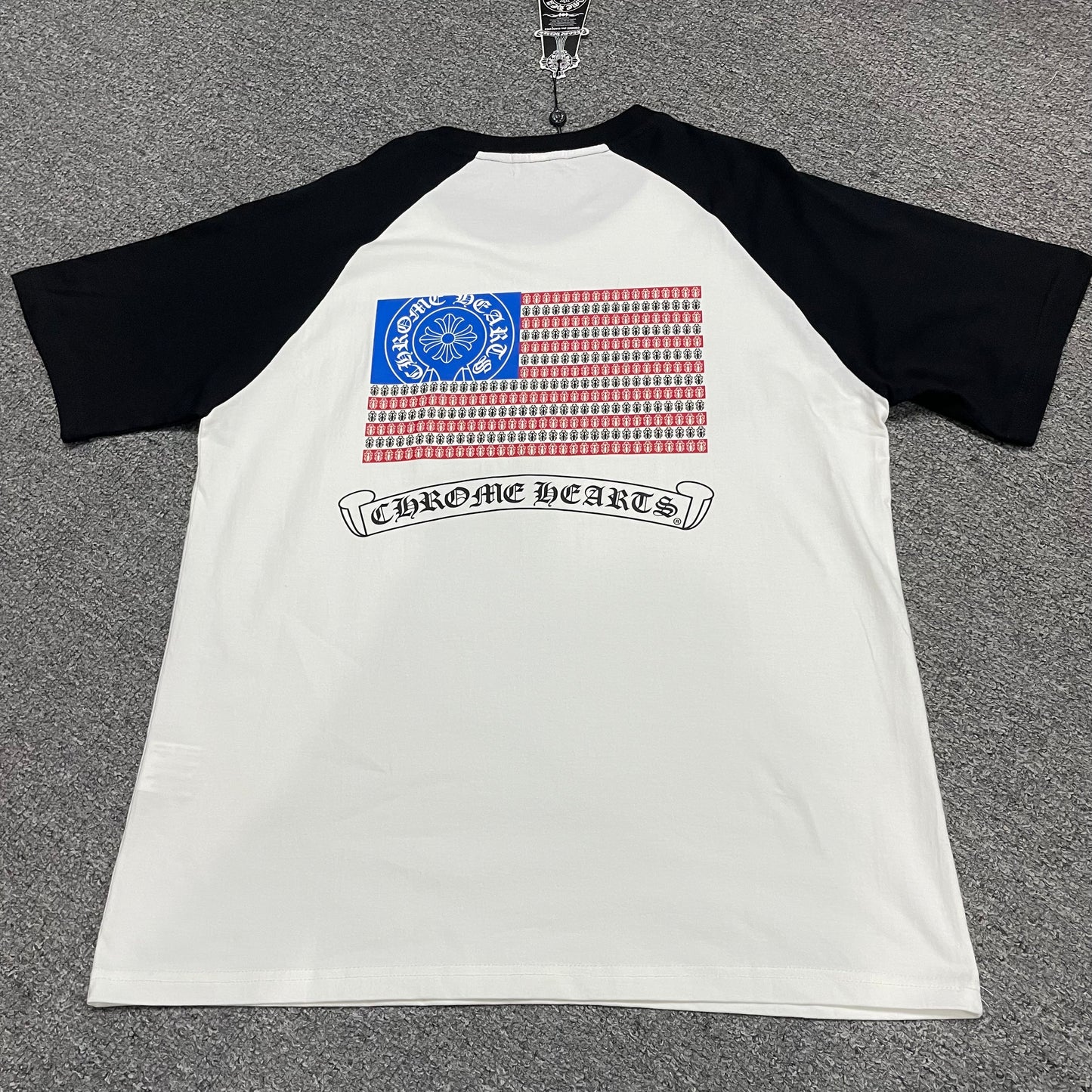 Chrome Hearts American Flag Cross Raglan T-Shirt