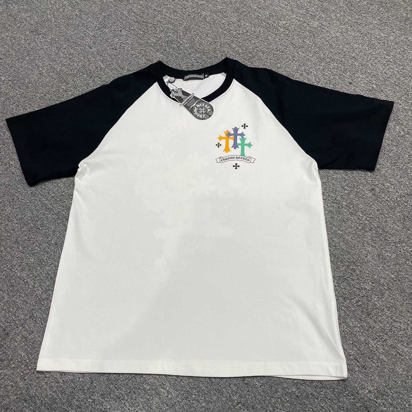 Chrome Hearts Floral Horseshoe Raglan T-Shirt