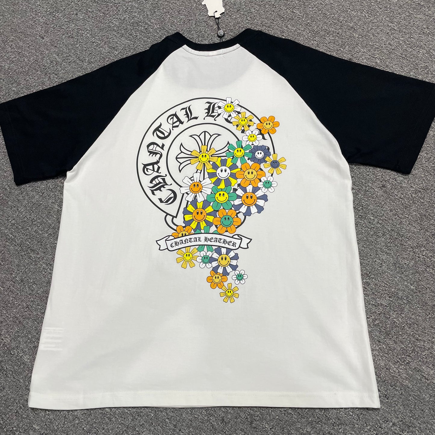 Chrome Hearts Floral Horseshoe Raglan T-Shirt