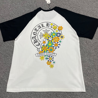 Chrome Hearts Floral Horseshoe Raglan T-Shirt
