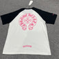 Chrome Hearts Pink Horseshoe Raglan T-Shirt