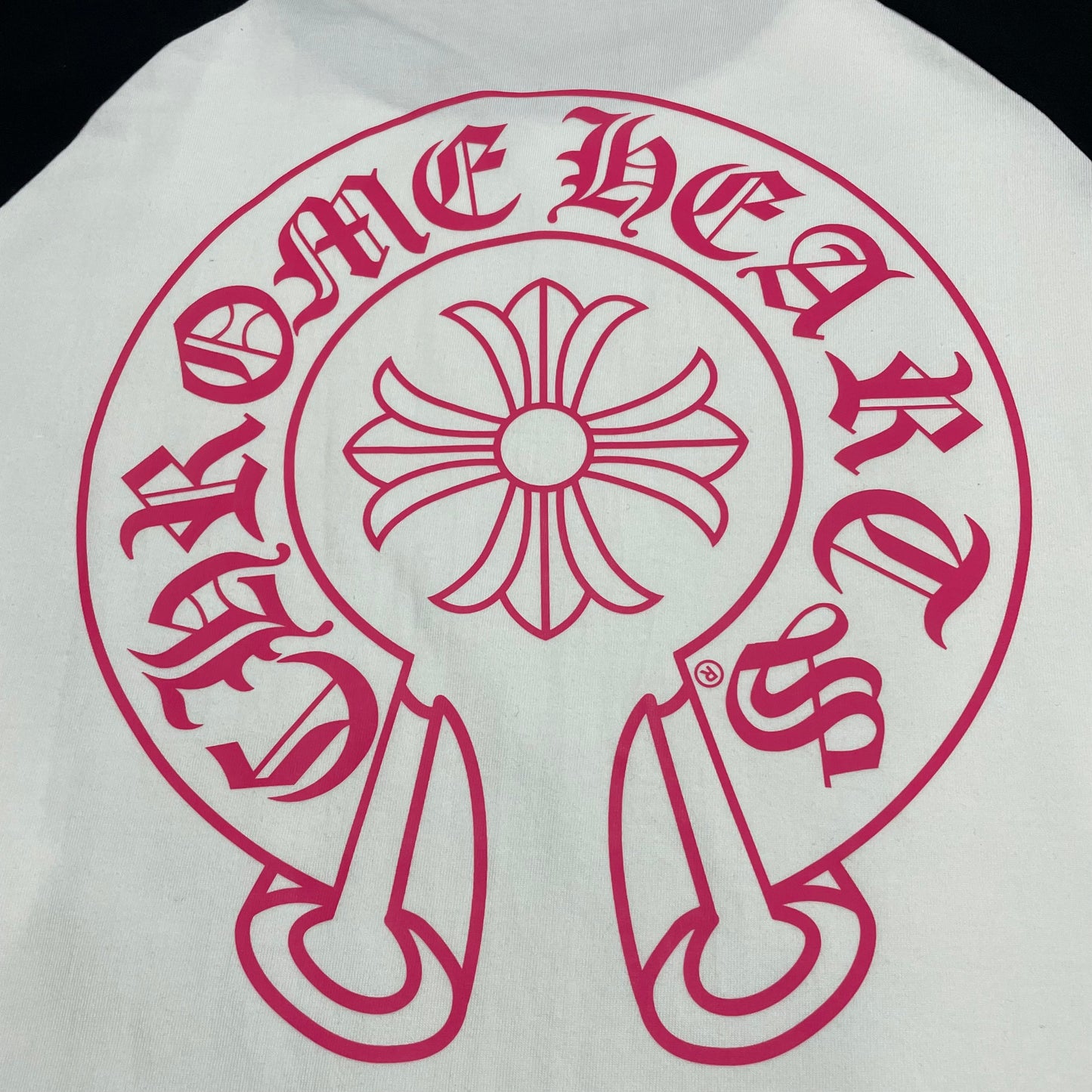Chrome Hearts Pink Horseshoe Raglan T-Shirt