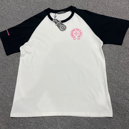 Chrome Hearts Pink Horseshoe Raglan T-Shirt