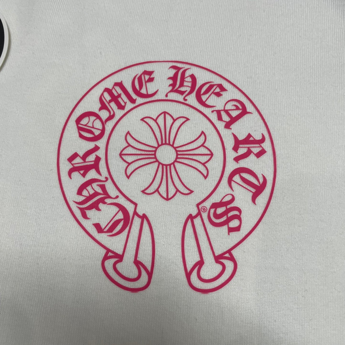 Chrome Hearts Pink Horseshoe Raglan T-Shirt