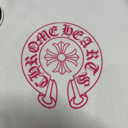 Chrome Hearts Pink Horseshoe Raglan T-Shirt