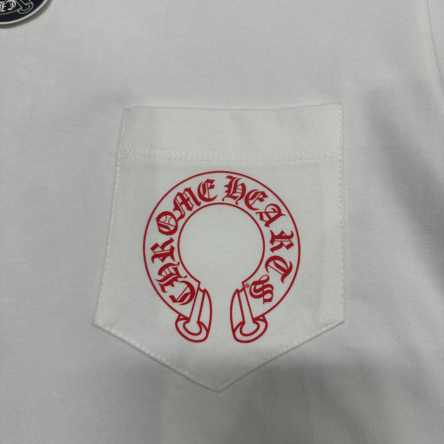 Chrome Hearts Cemetery Cross Red Horseshoe T-Shirt